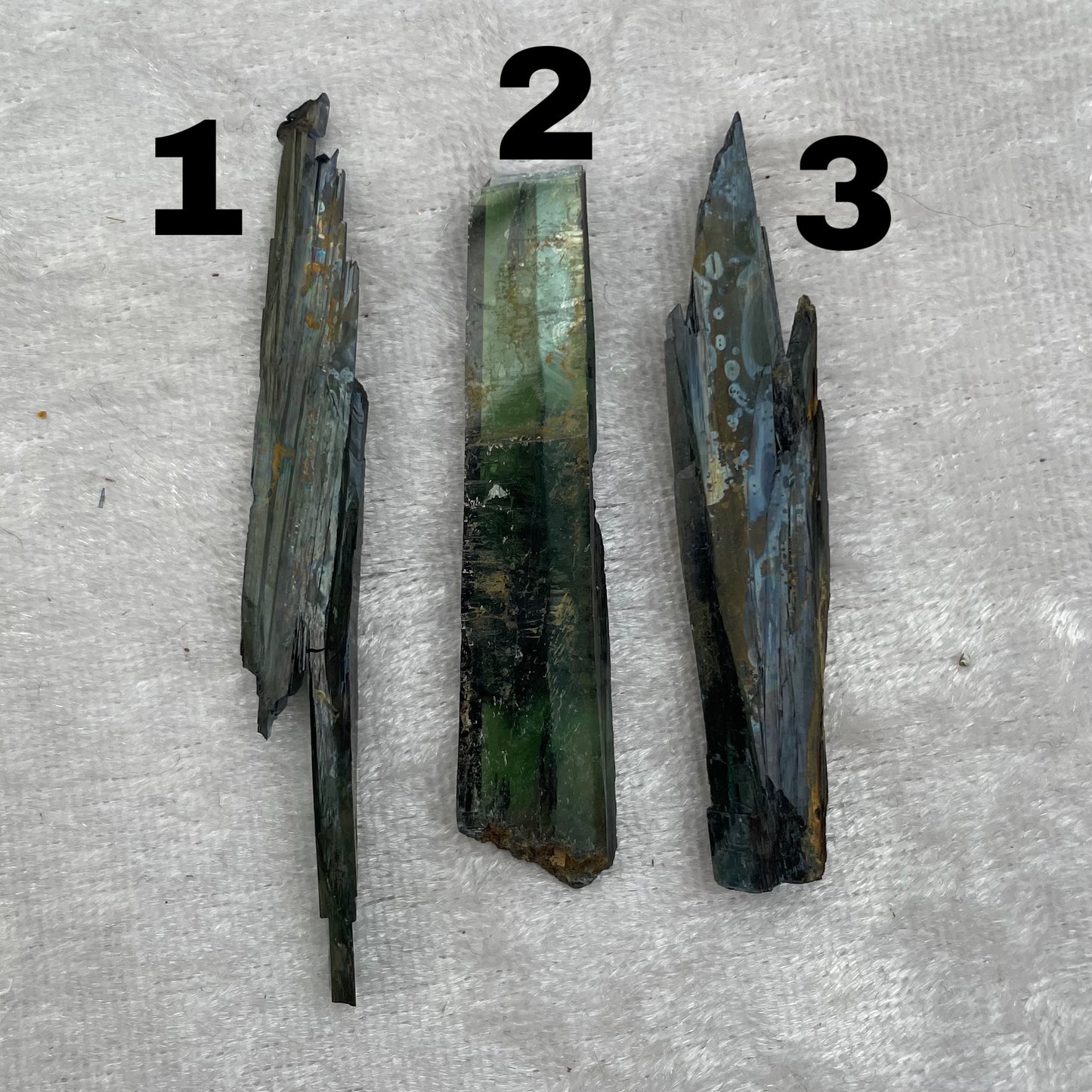 Natural Vivianite Shards