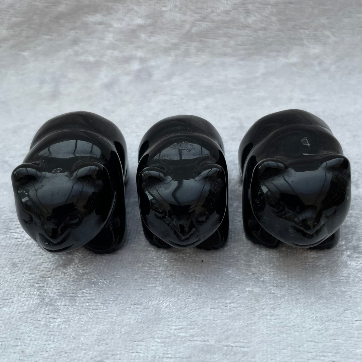 Black Obsidian Bear Carvings