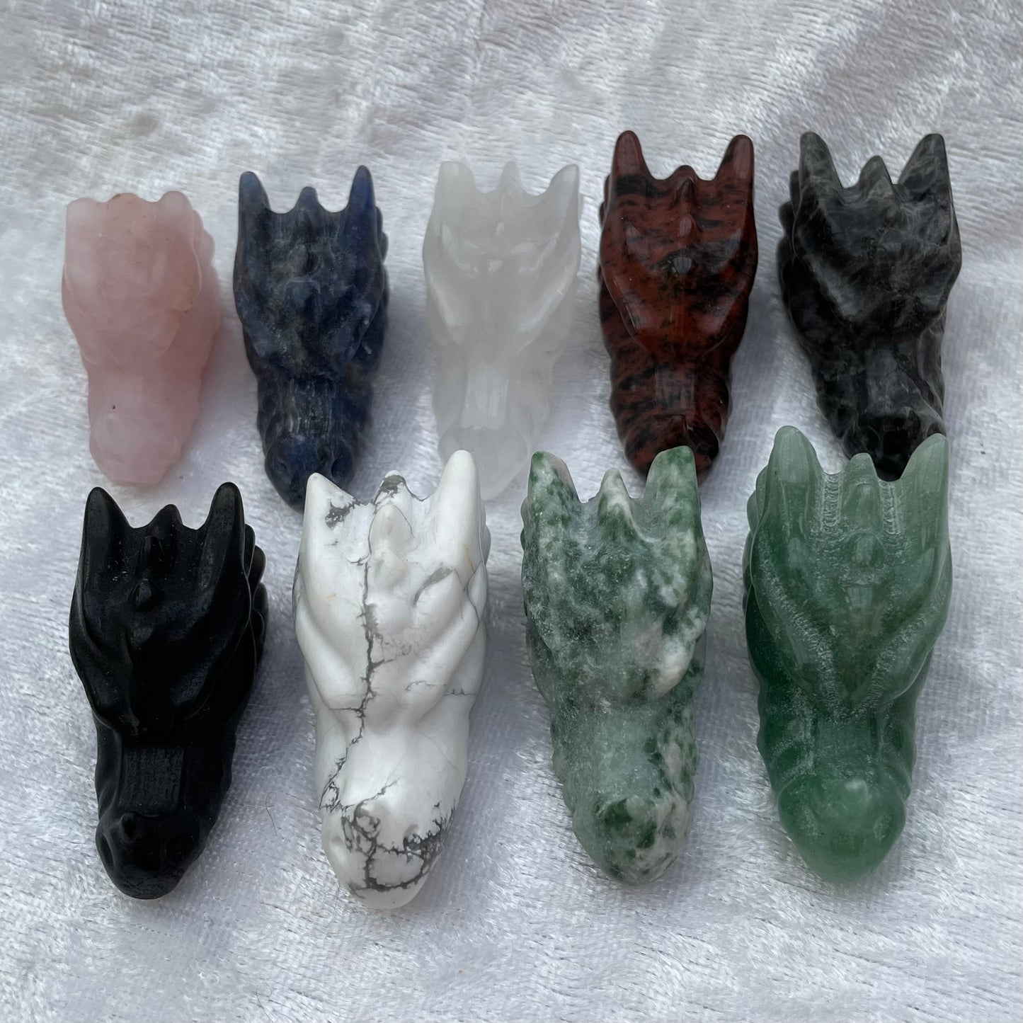 Mini Crystal Dragon Heads