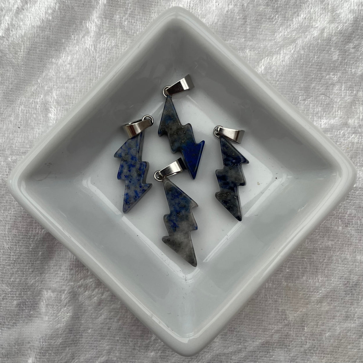 Lapis Lazuli Lightning Pendants