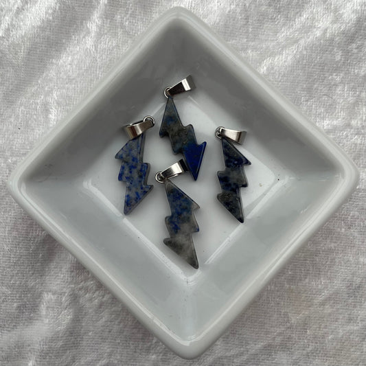 Lapis Lazuli Lightning Pendants
