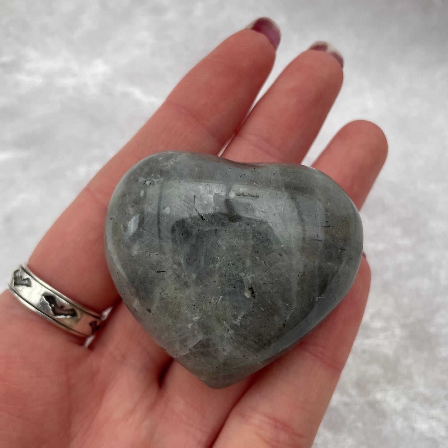 Labradorite Heart