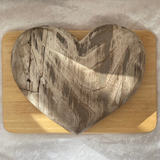 Large Pertified Wood Heart
