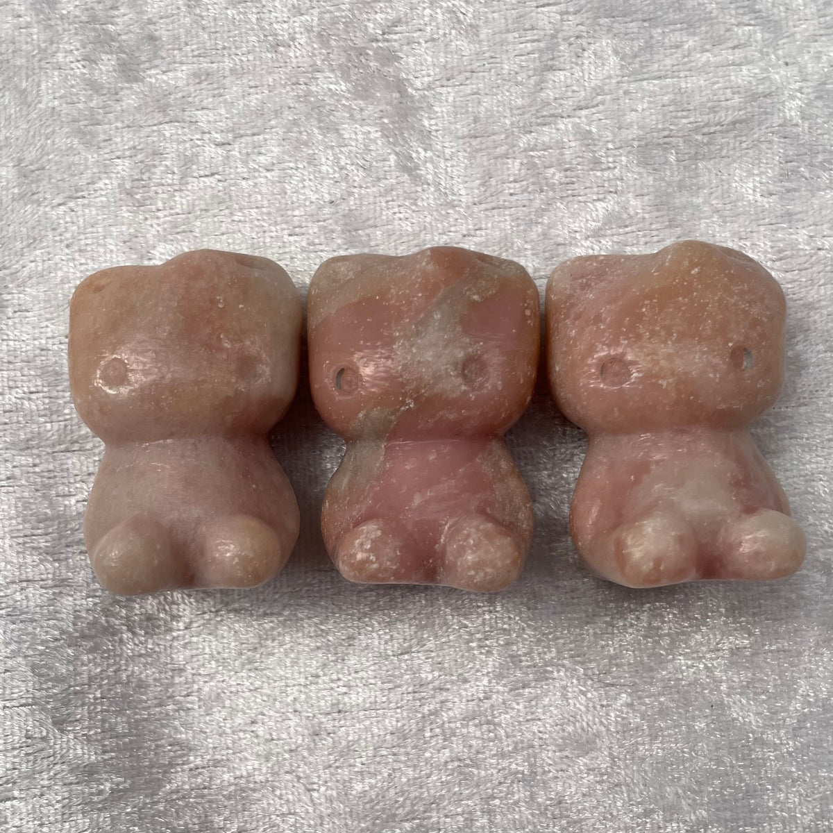Pink Opal Hello Kitty Carvings