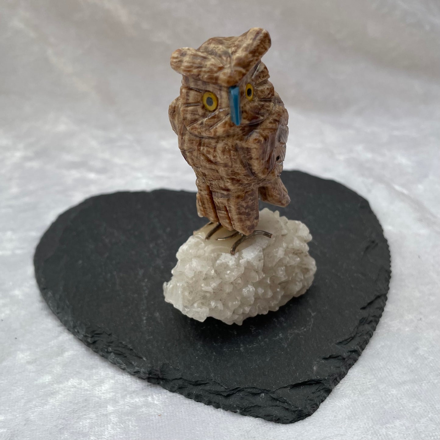 Crystal Owl in Multiple Stones