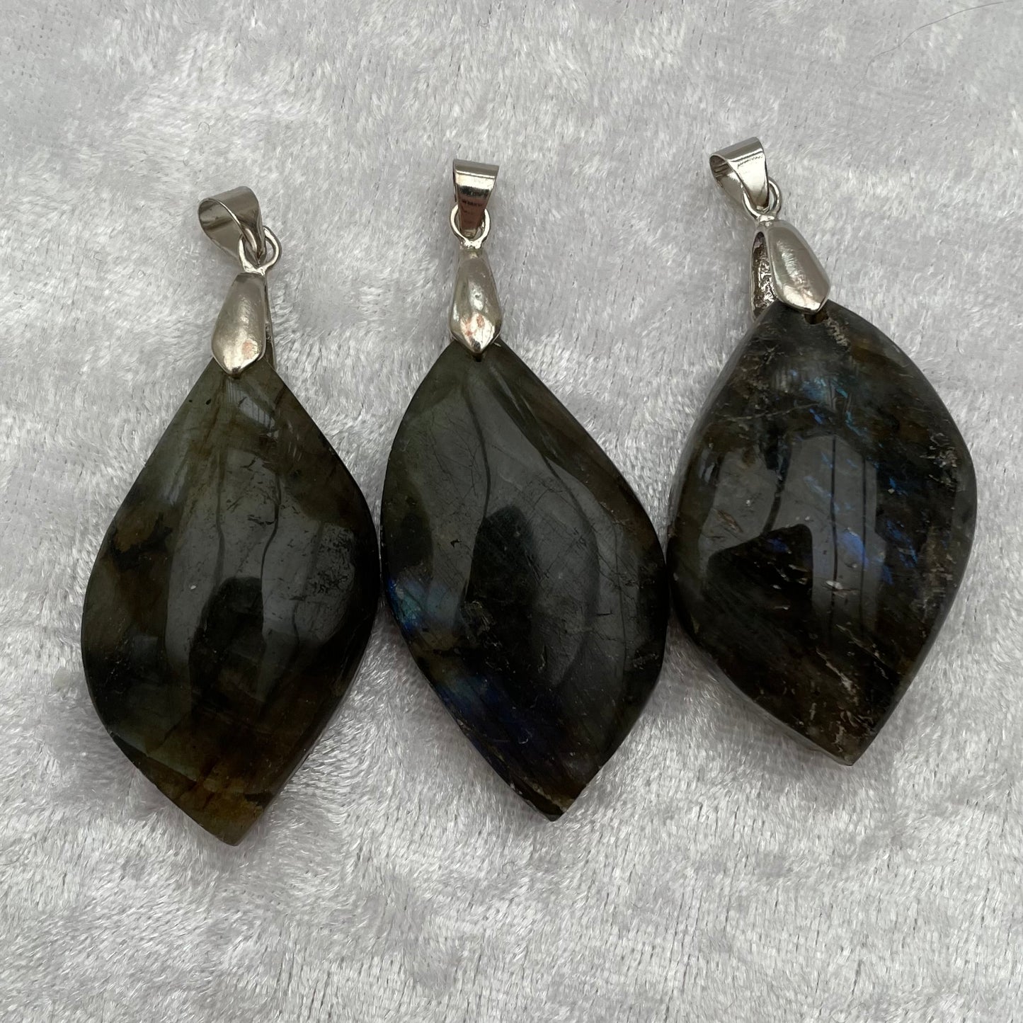 Labradorite Asymmetrical Wave Pendants