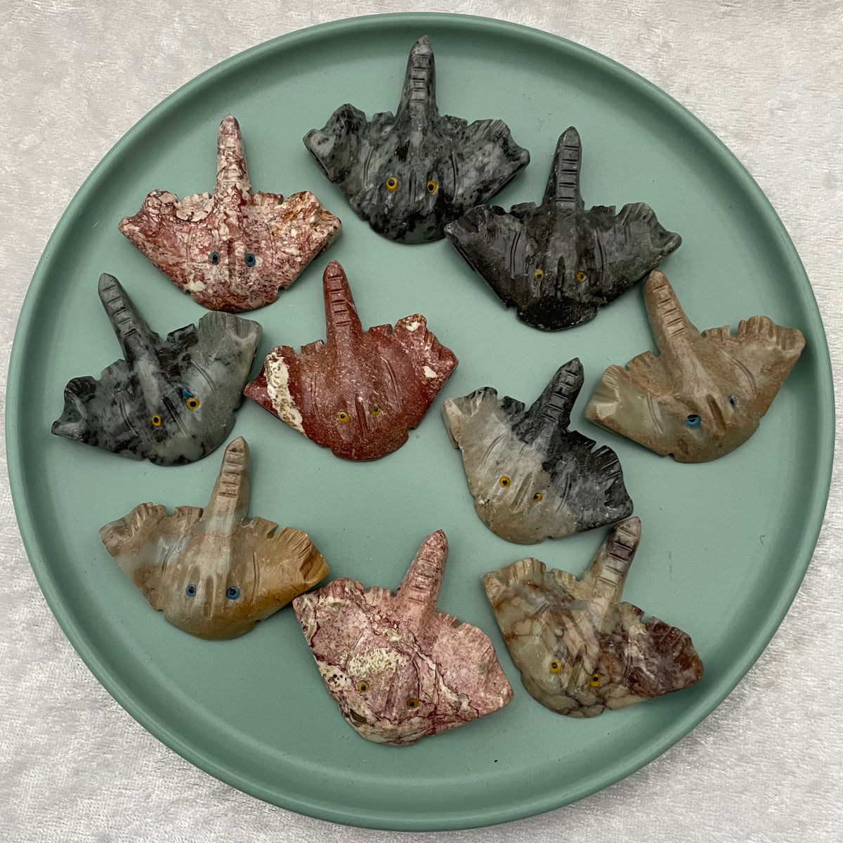 Soapstone Stingray Carvings