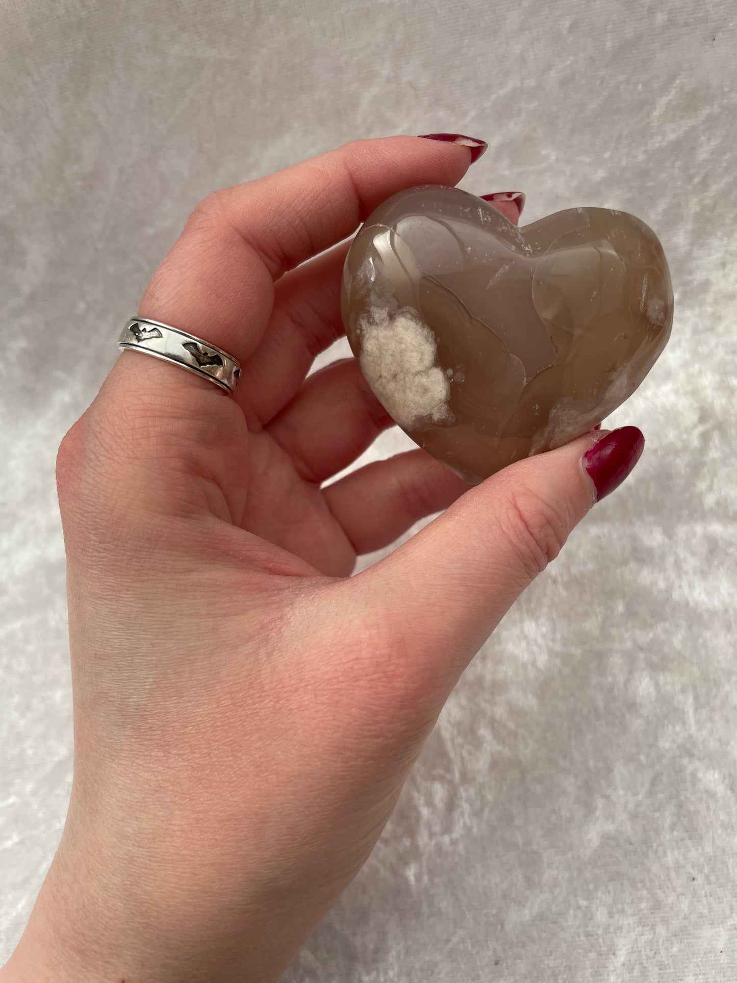Blossom Agate Heart