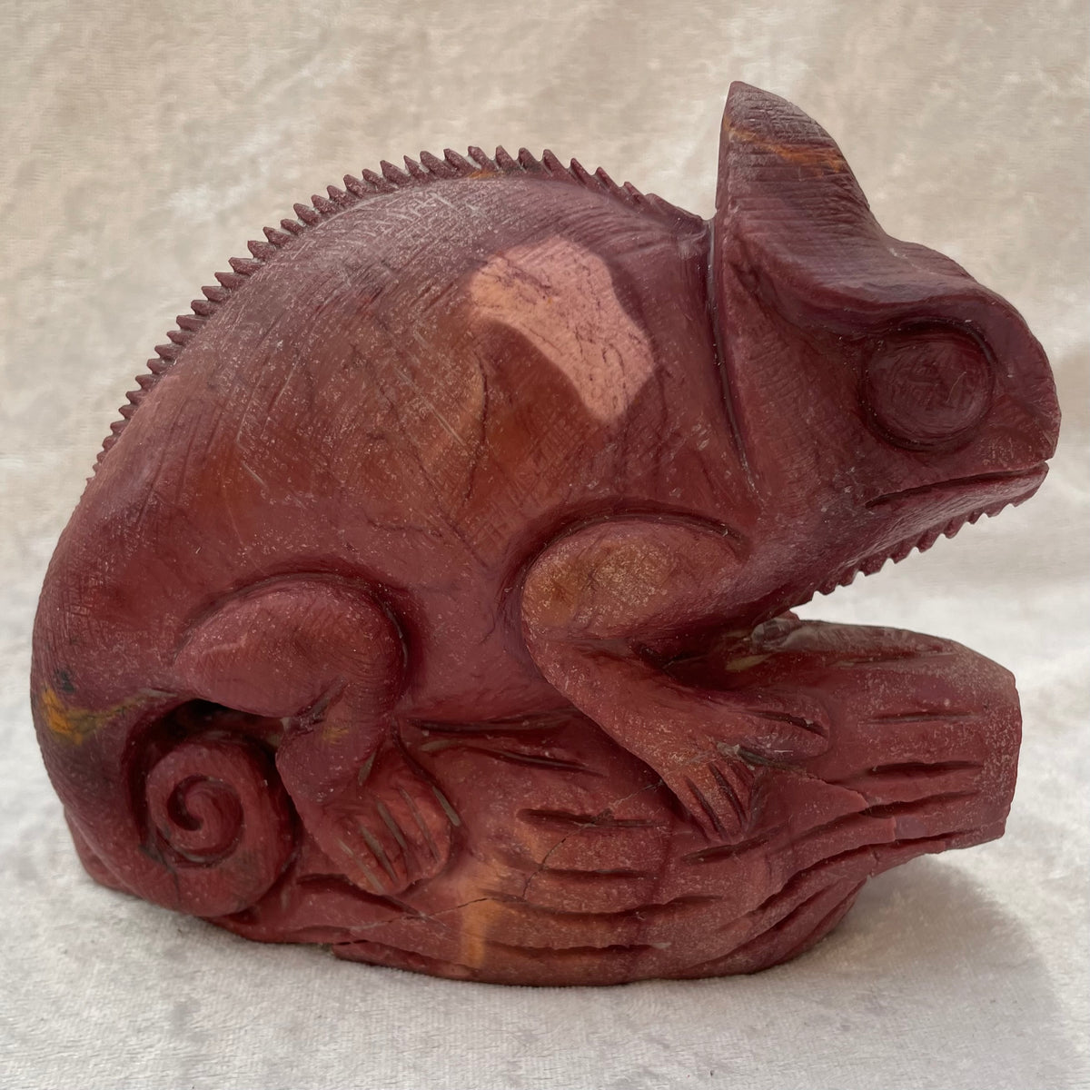 Large Mookaite Chameleon Lizard Carving
