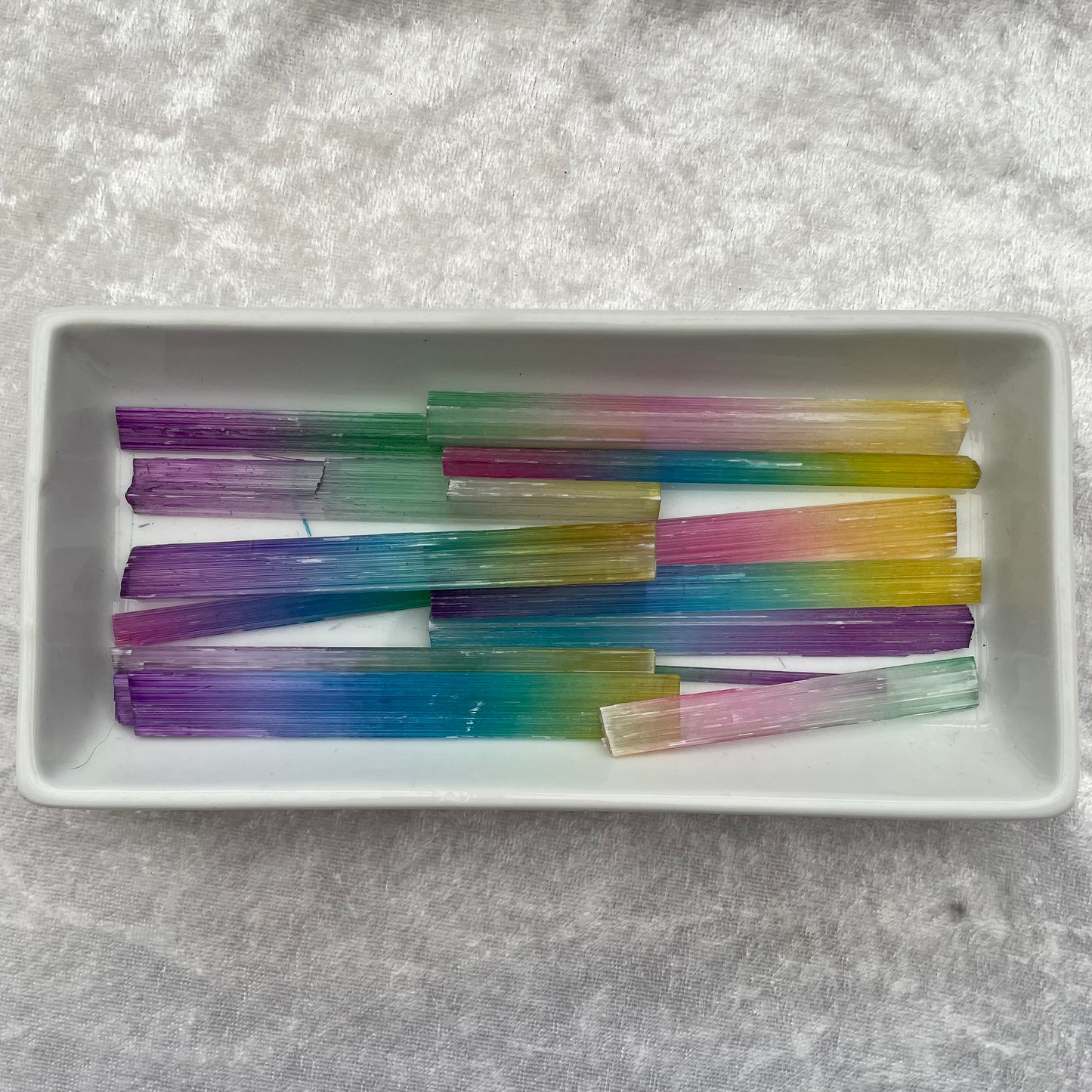 Rainbow Aura Selenite Pieces