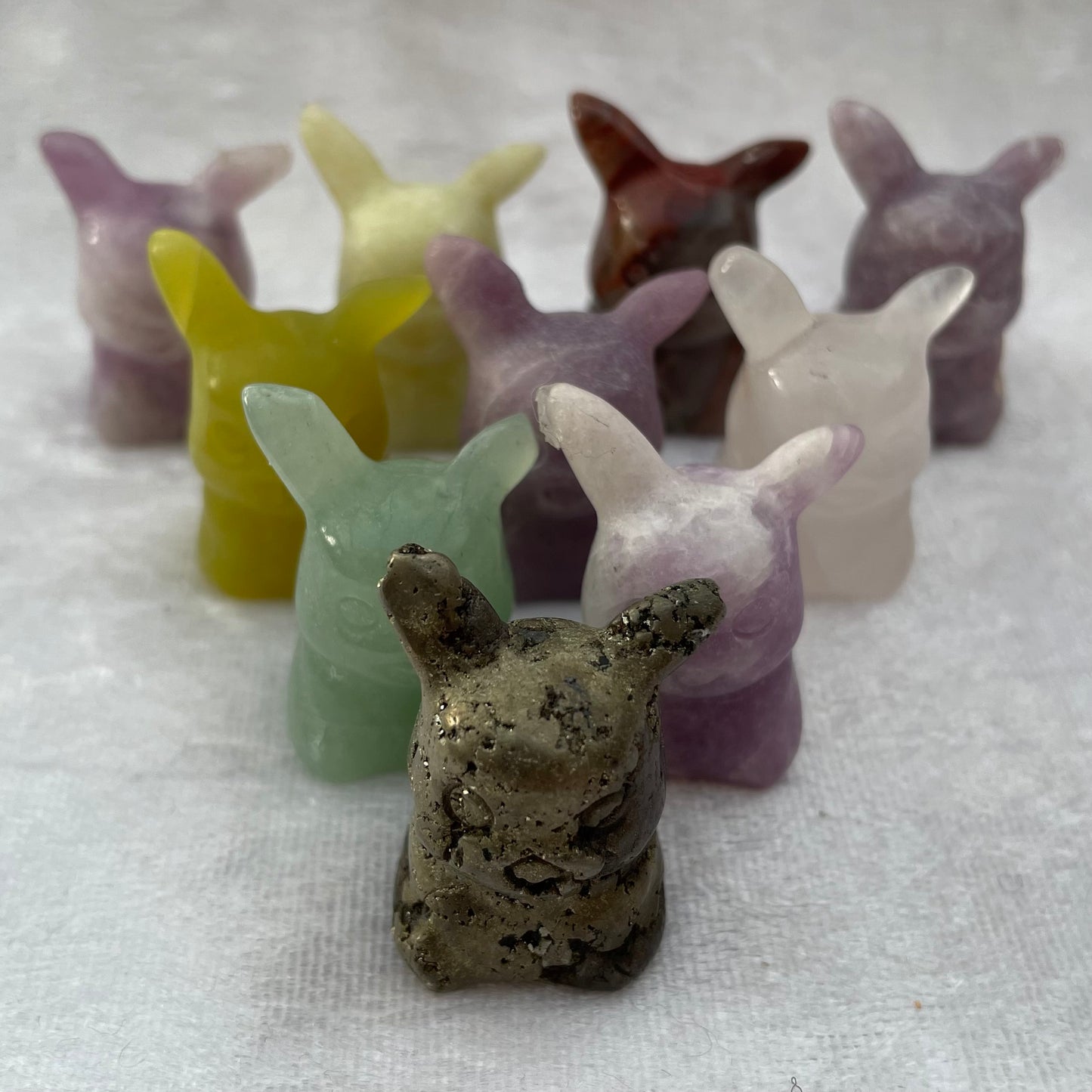 Crystal Pokémon Pikachu Carvings