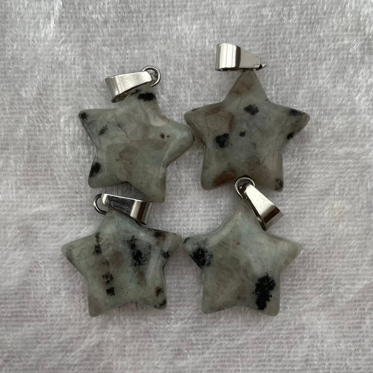 Kiwi Jasper Star Pendants