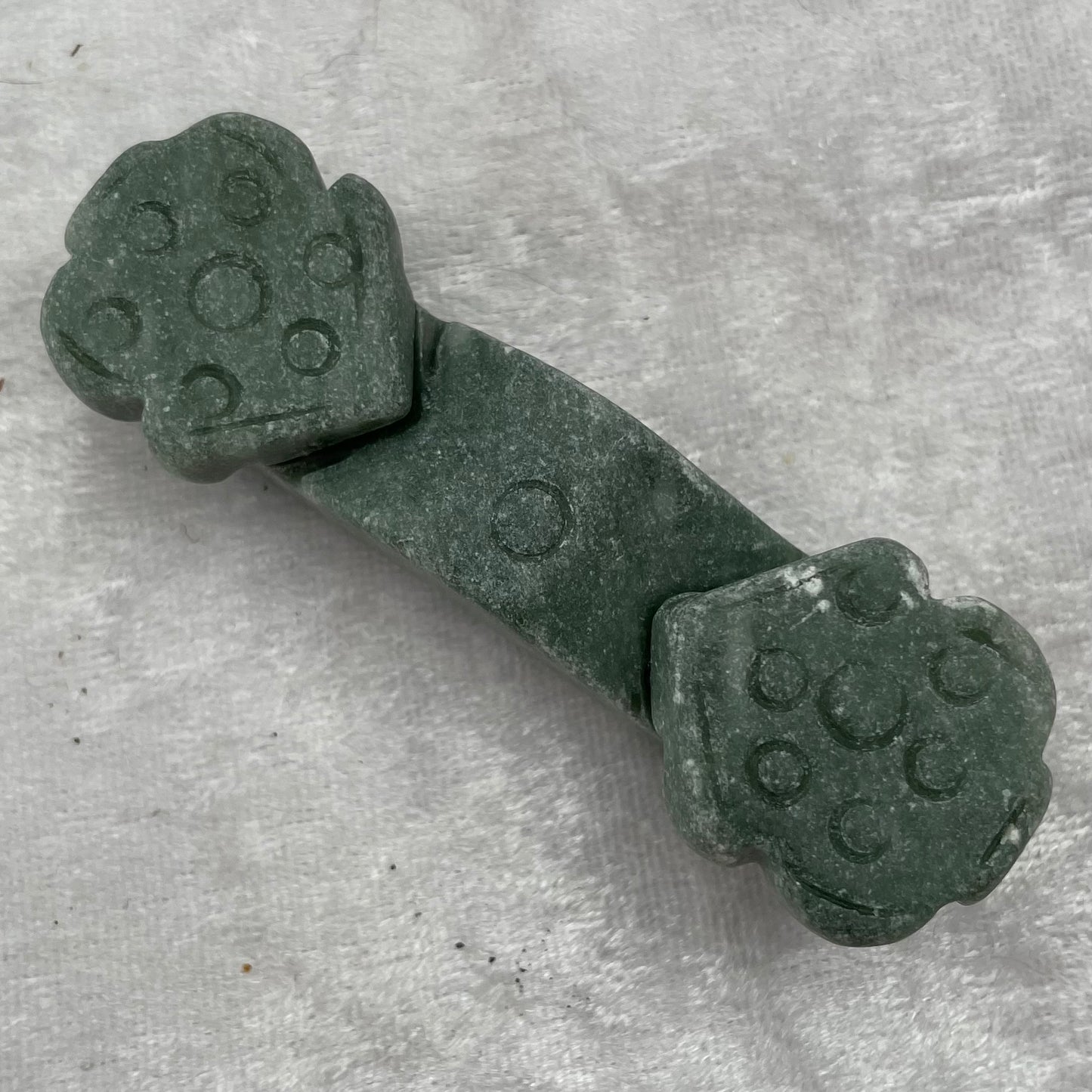 Green Jade Chinese Good Fortune Ru Yi Sceptre Ornament