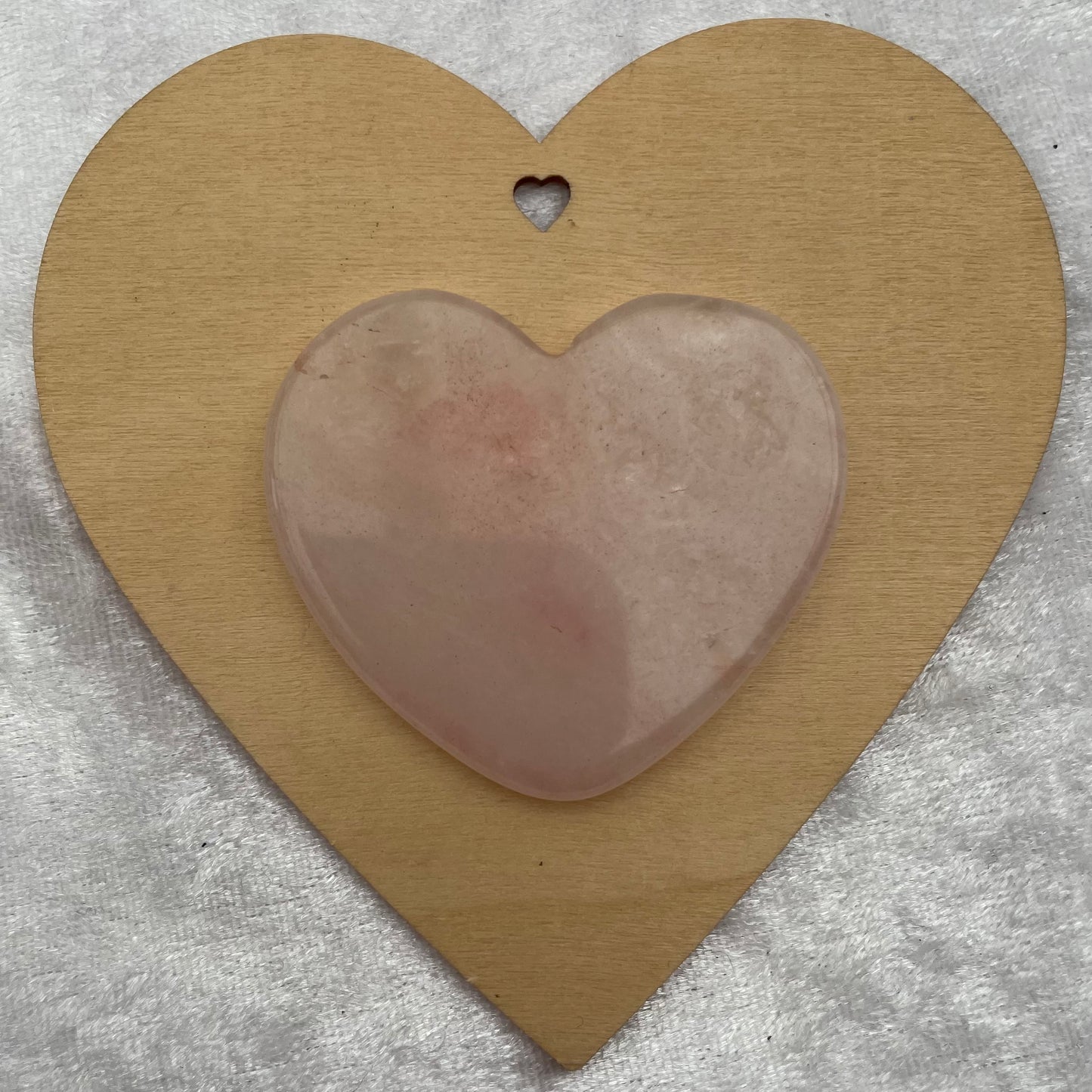 Flat Rose Quartz Heart