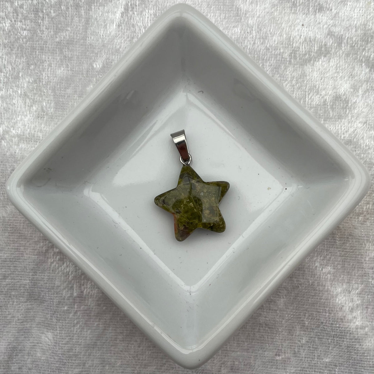 Unakite Star Pendant