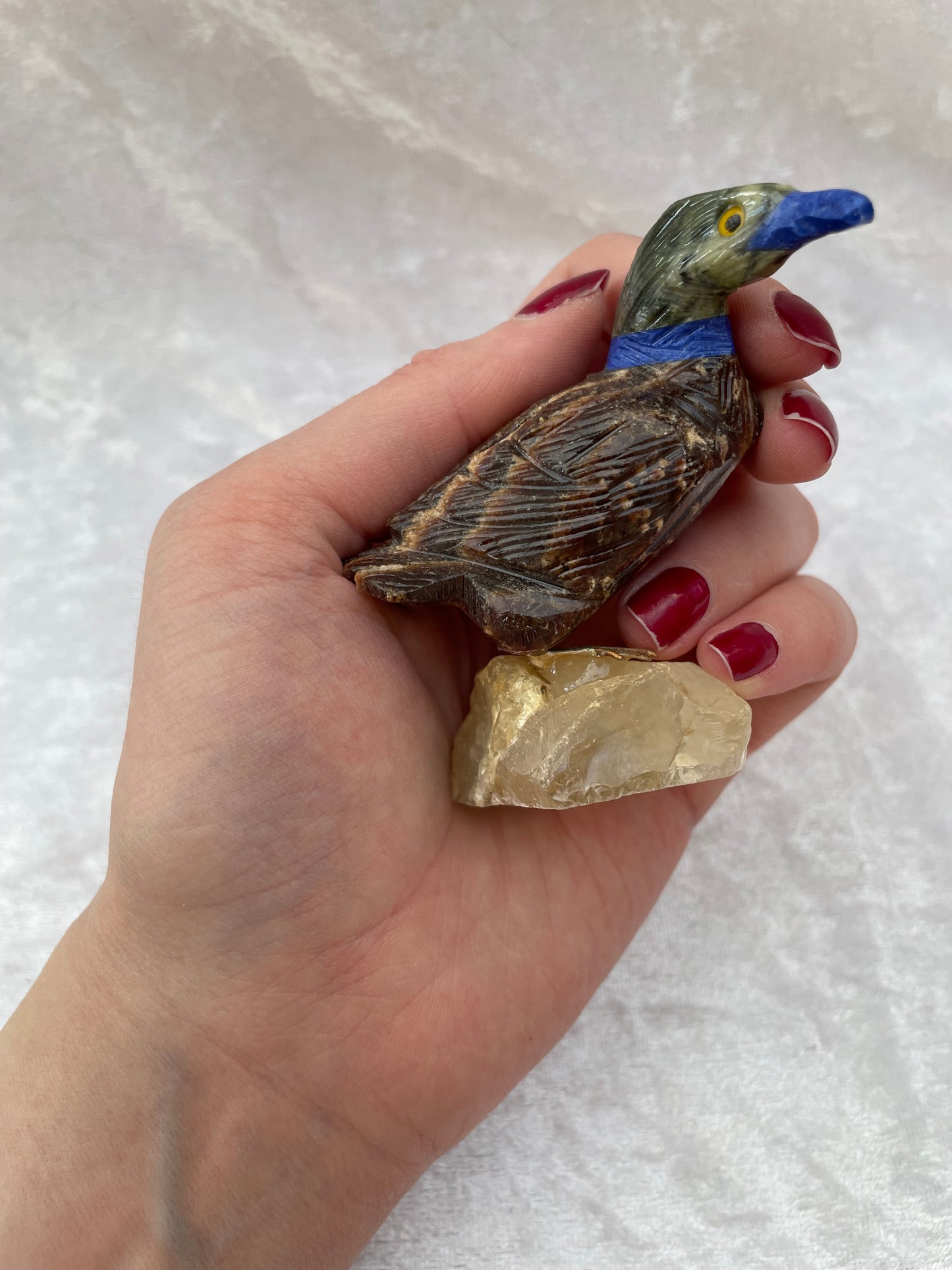 Crystal Duck in Multiple Stones