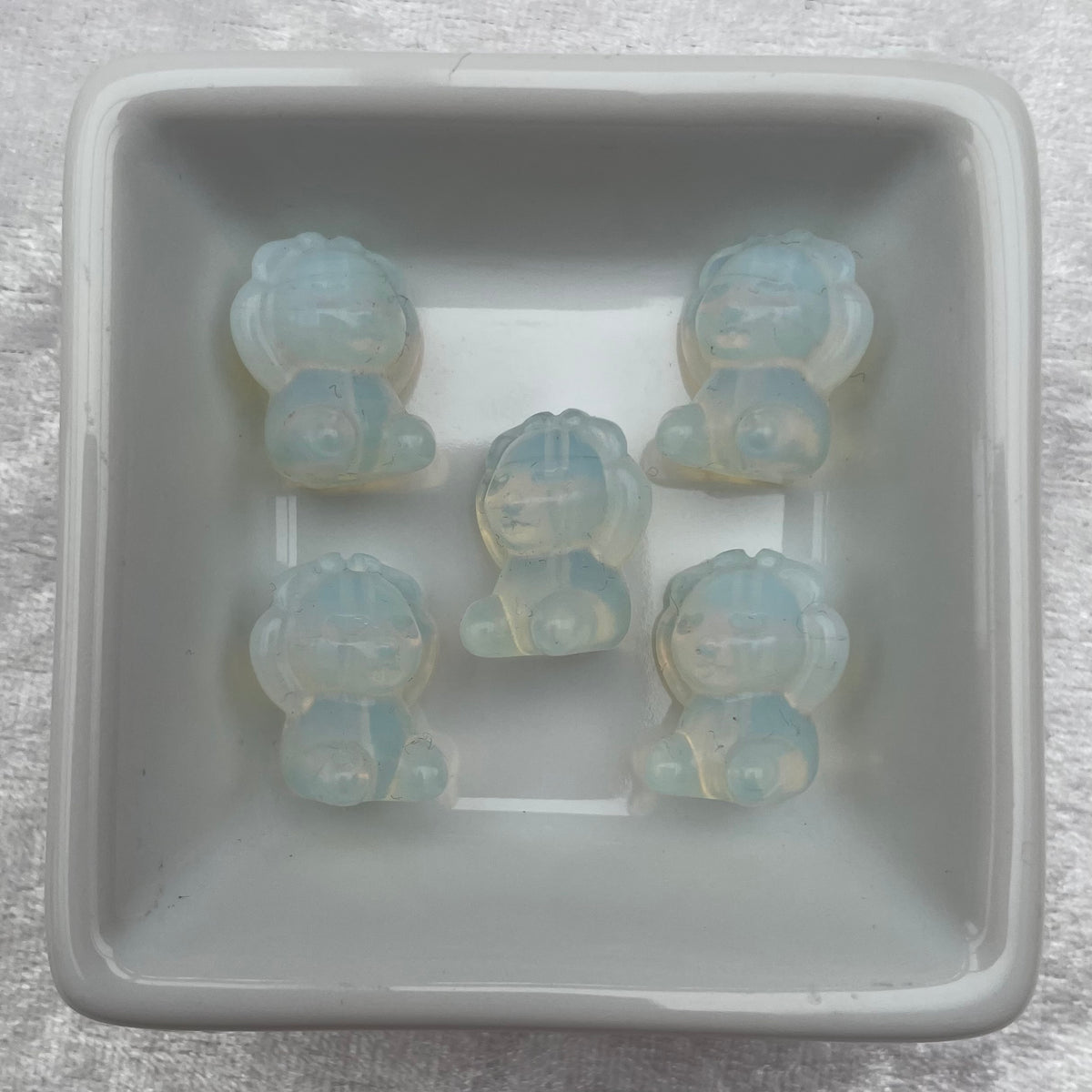 Mini Opalite Teddy Bear Carvings