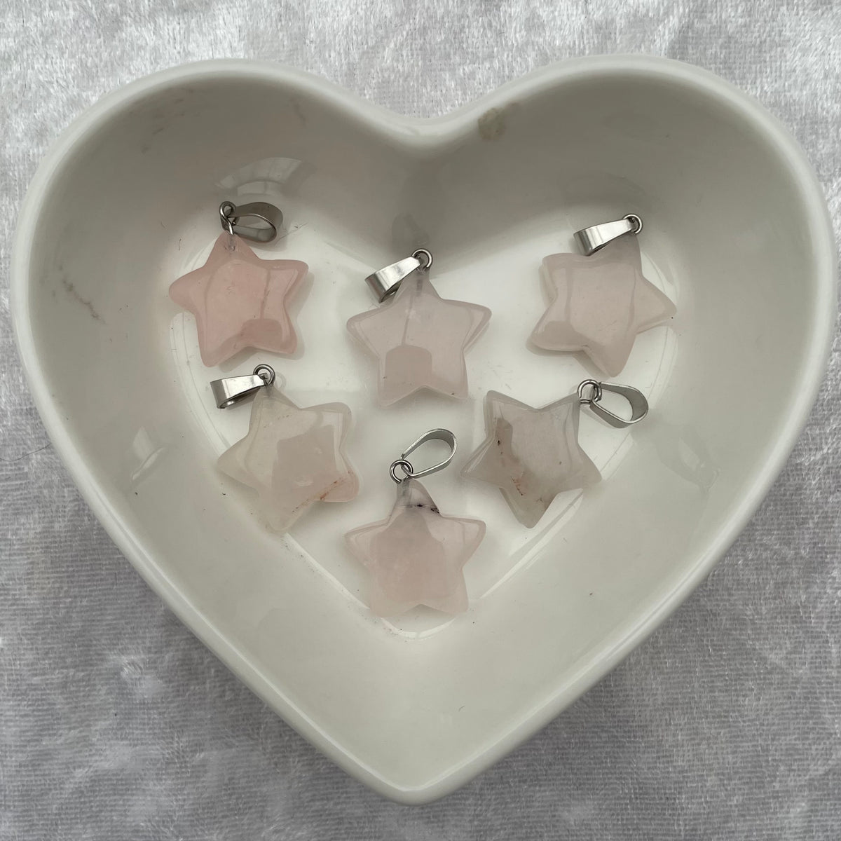 Rose Quartz Star Pendants