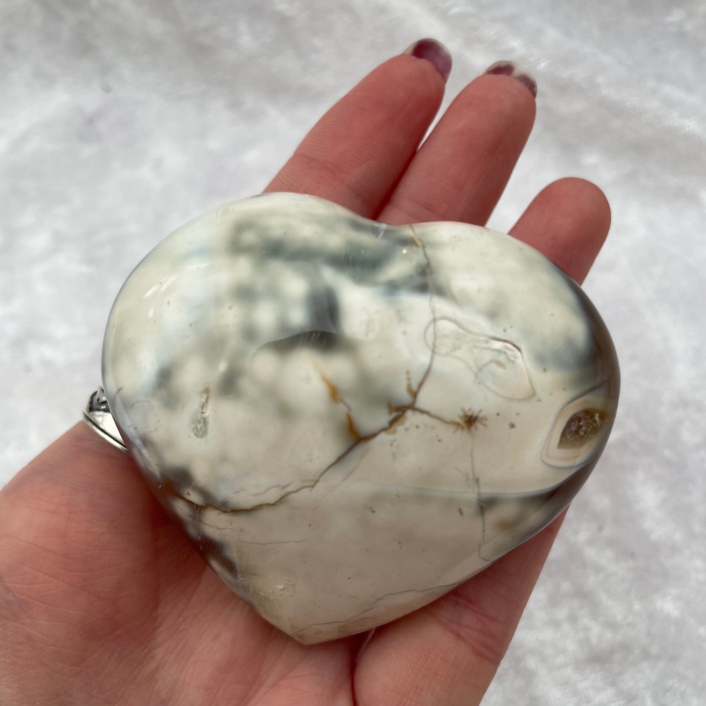 Orca Agate Heart