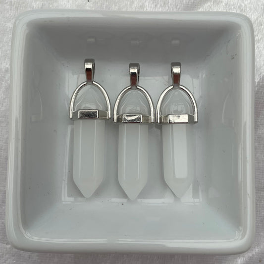 White Agate DT Pendants