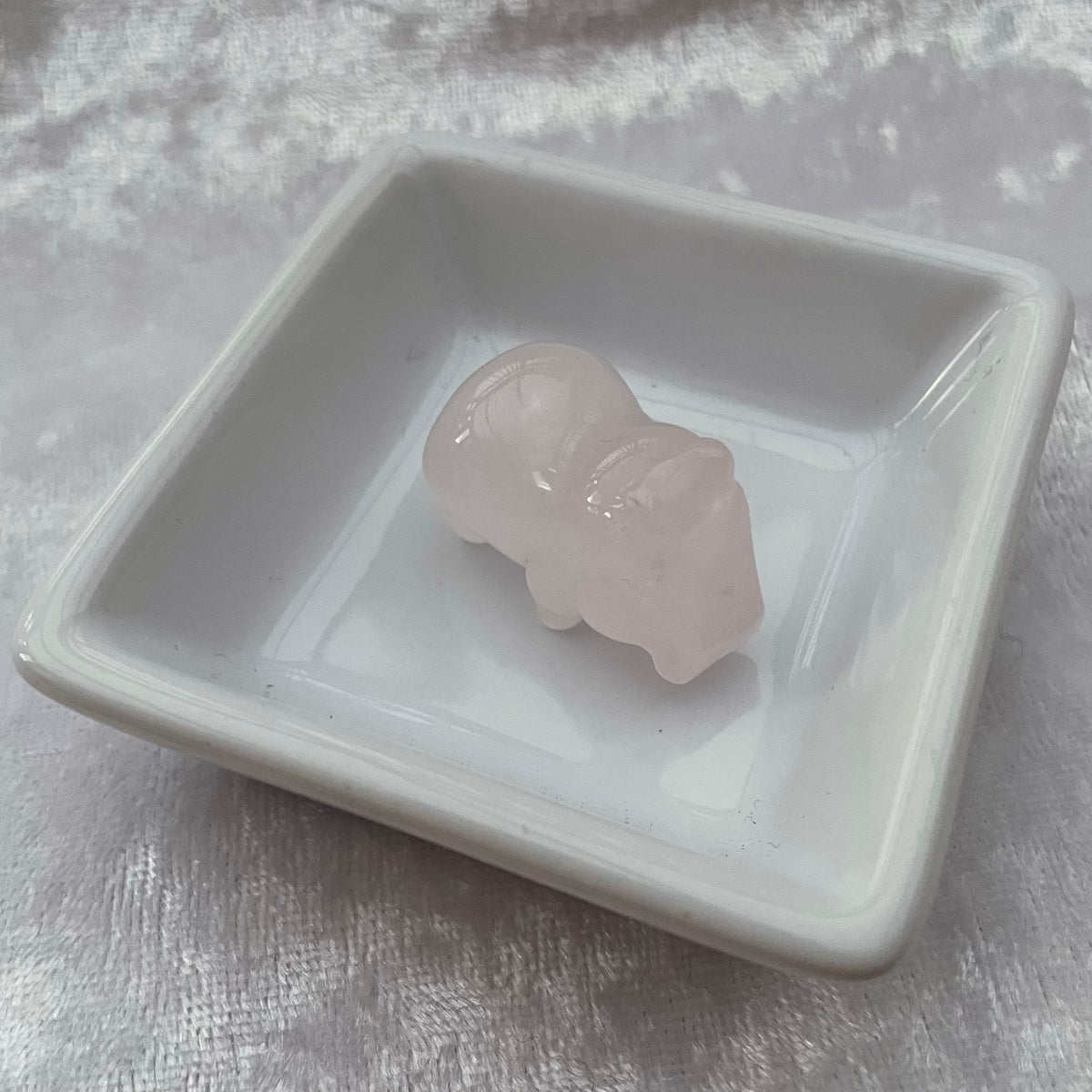Mini Rose Quartz Hippo