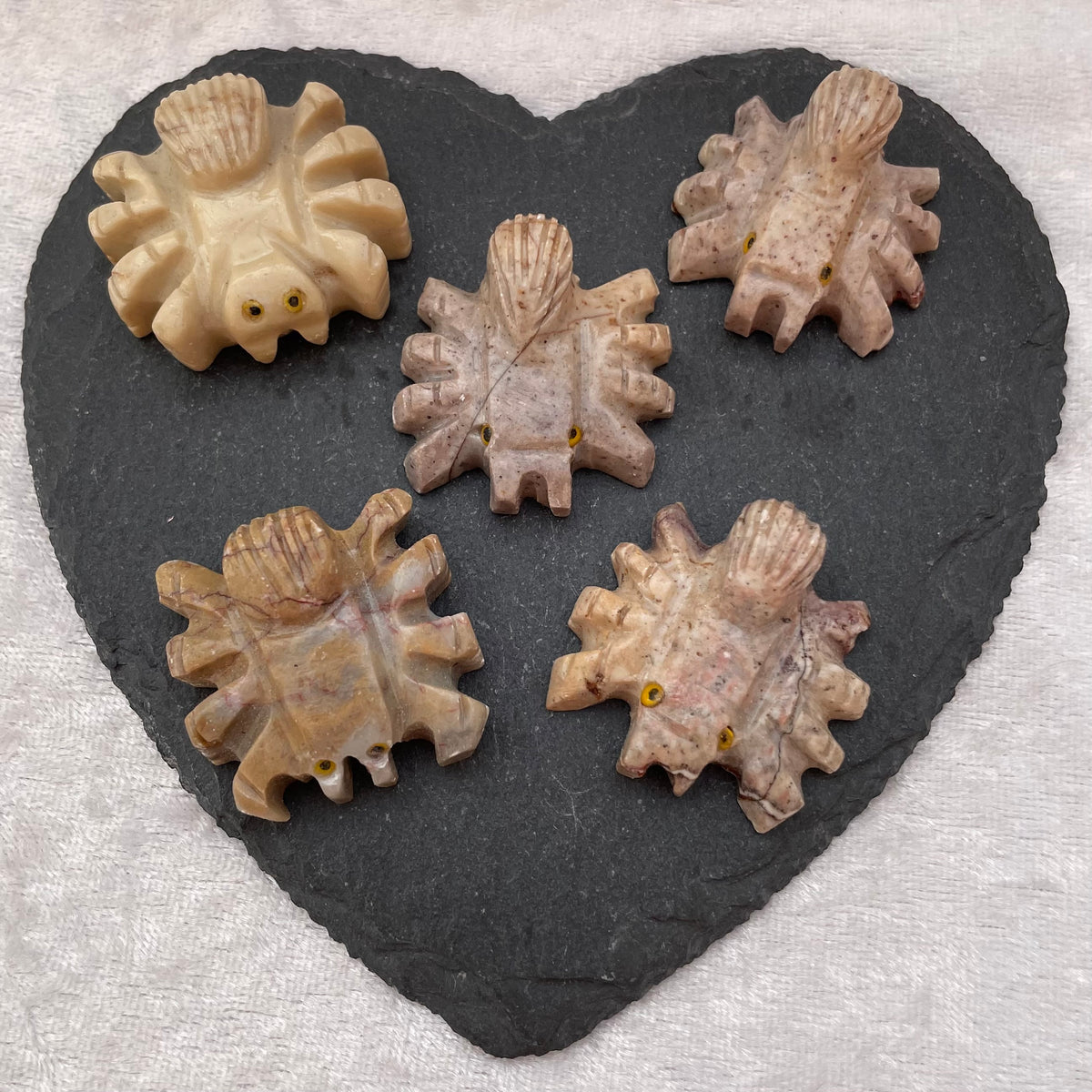 Soapstone Spider Carvings