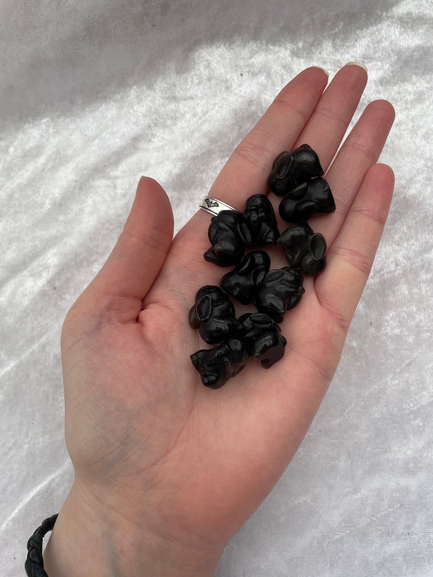 Mini Black Obsidian Rabbits