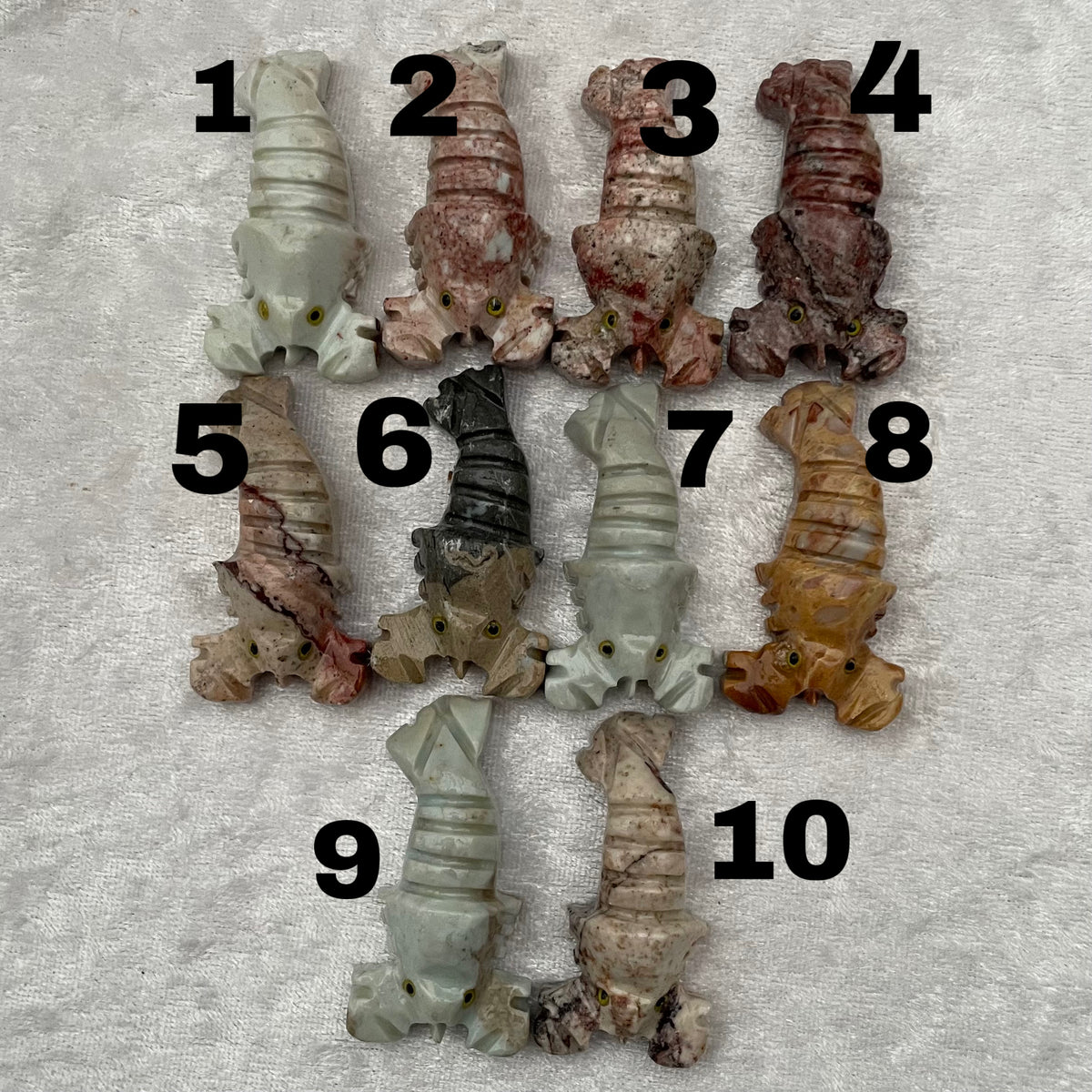 Soapstone Lobster Carvings