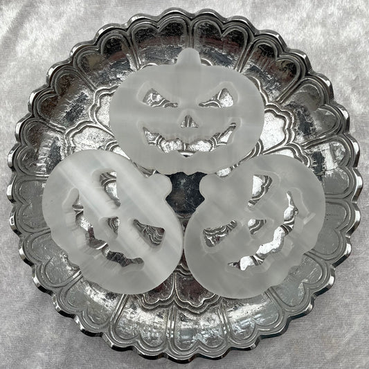 Selenite Pumpkin Carvings