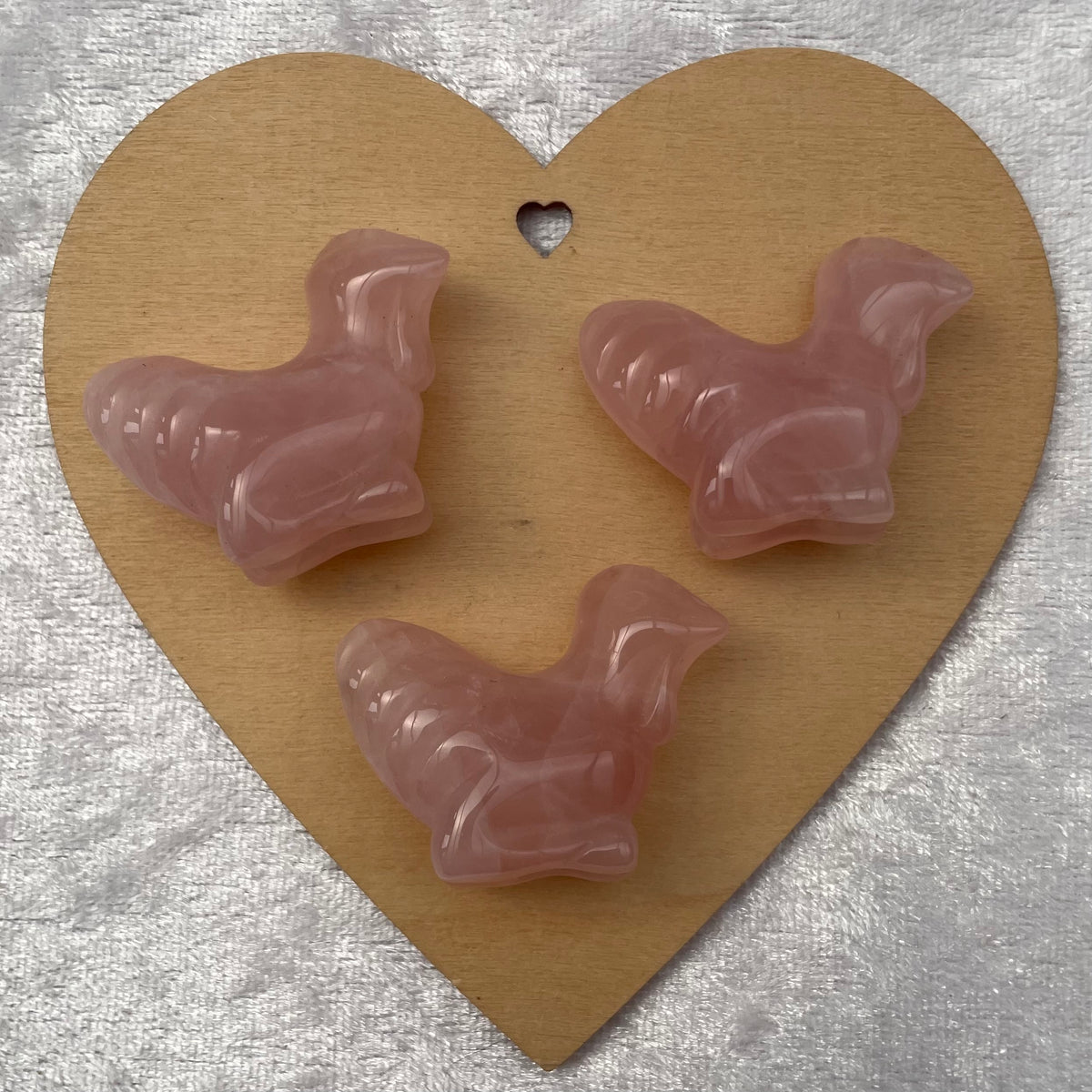 Rose Quartz Chicken Carvings