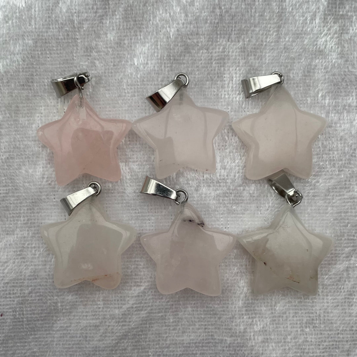 Rose Quartz Star Pendants