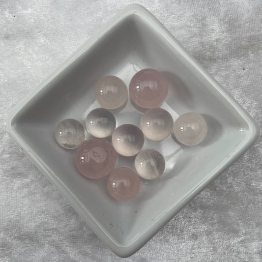 Mini Rose Quartz Spheres