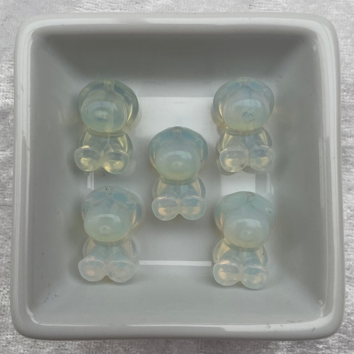 Mini Opalite Charlie Brown Snoopy Carvings