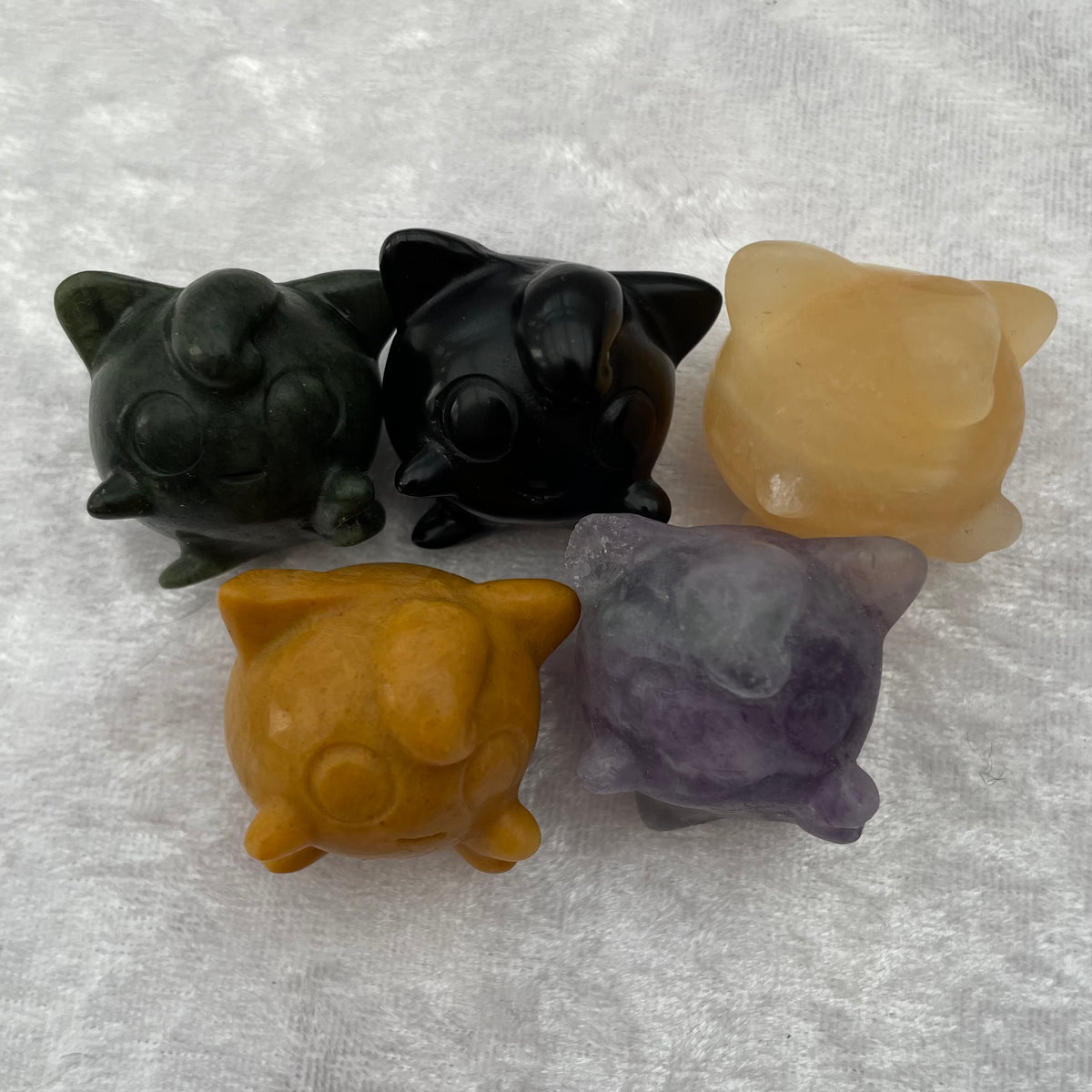 Crystal Pokémon Jigglypuff Carvings