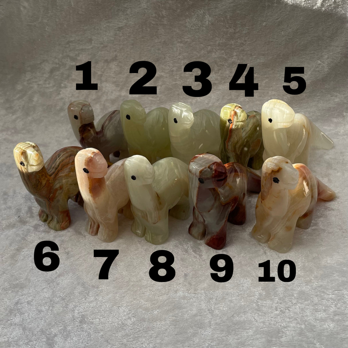 Onyx Brontosaurus Dinosaur Ornaments