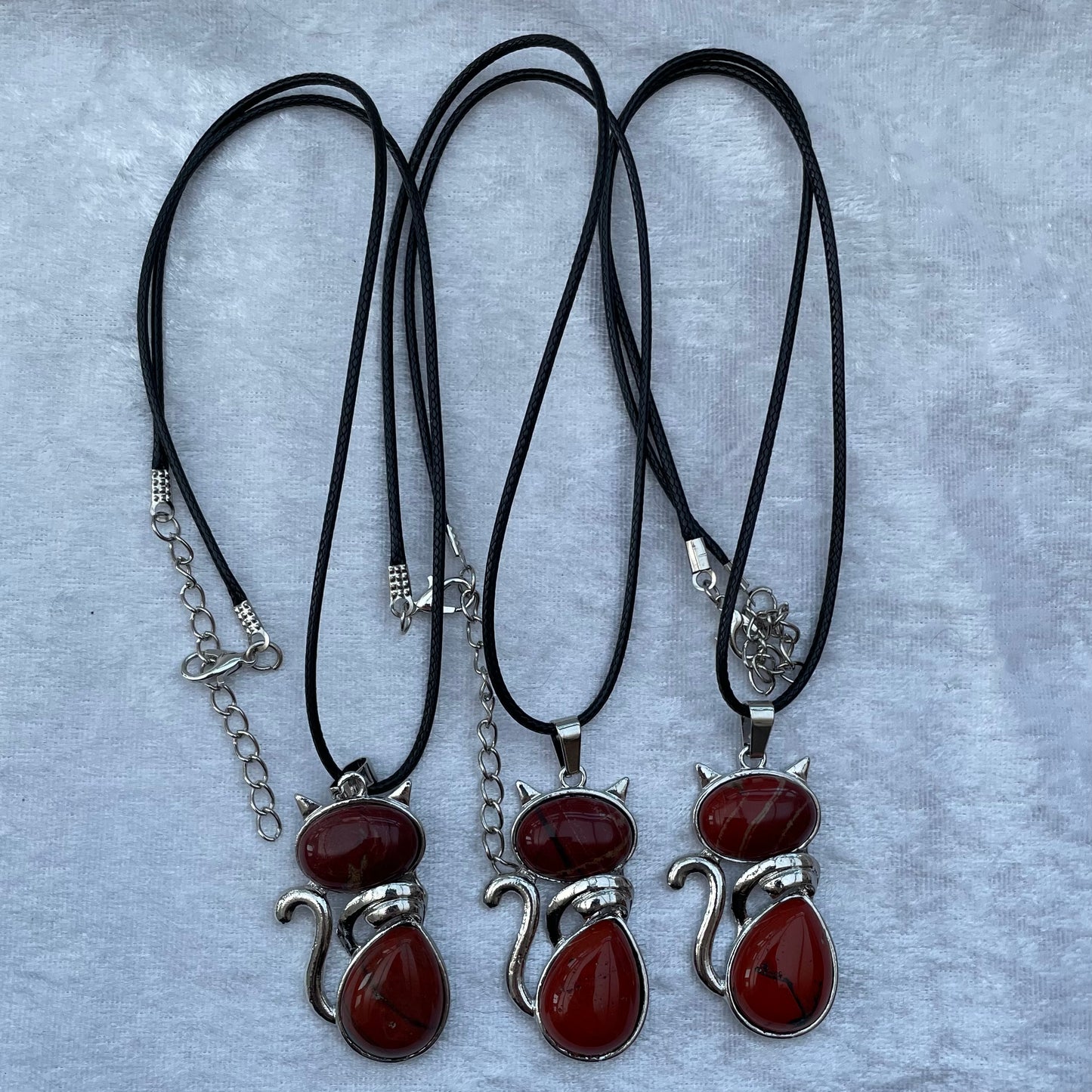 Red Jasper Cat Necklaces