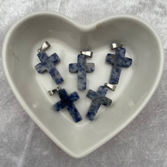 Sodalite Cross Pendants