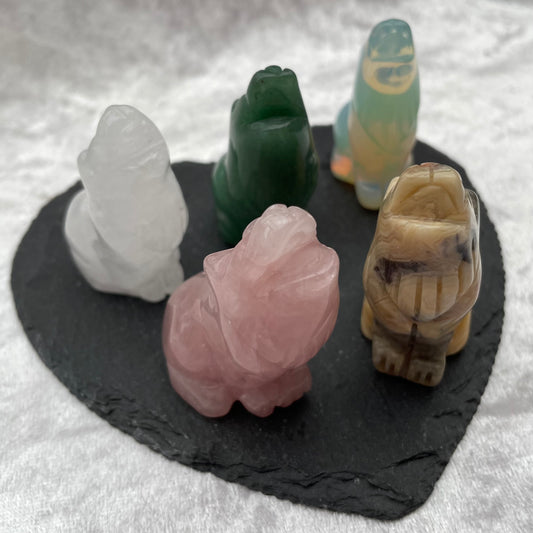 Crystal Wolf Carvings