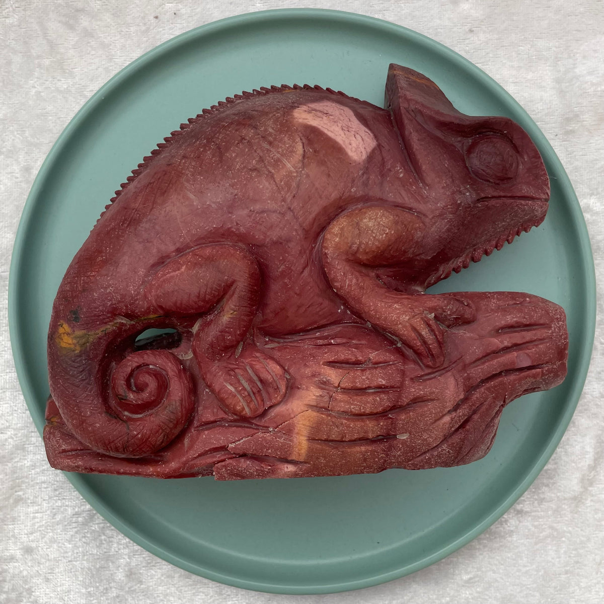 Large Mookaite Chameleon Lizard Carving