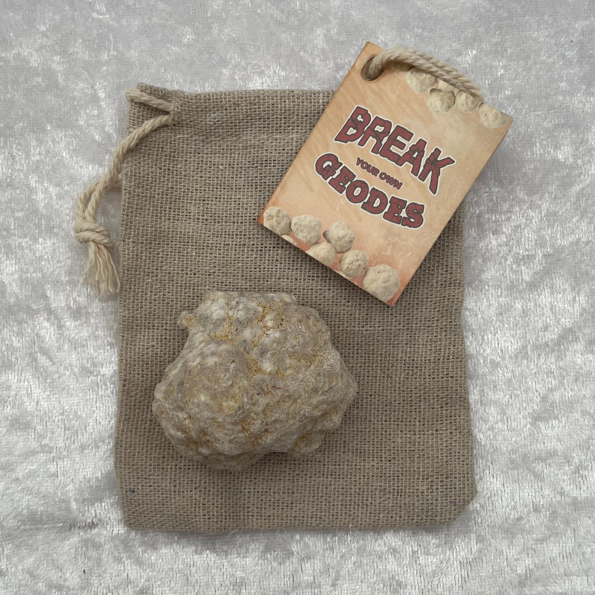 Break Your Own Quartz Geodes with Canvas Bag