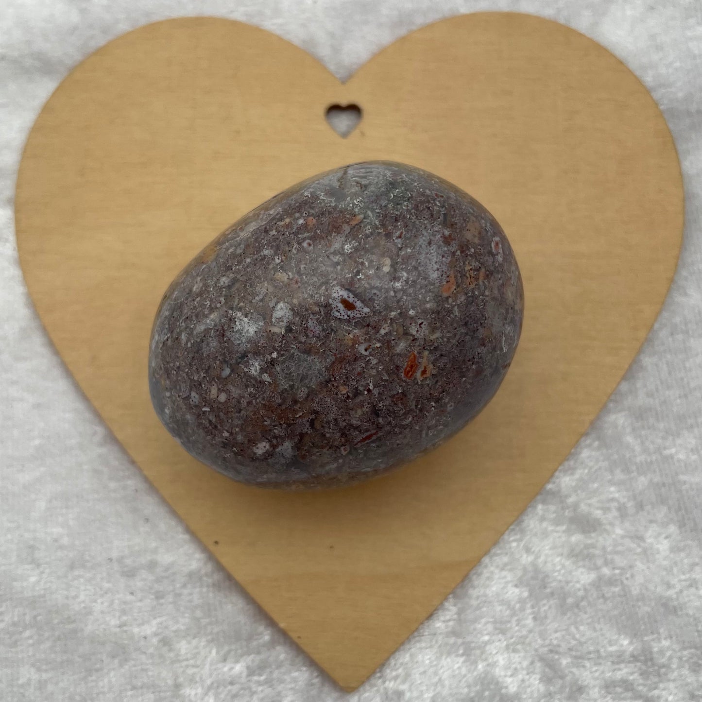Purple Ocean Jasper Freeform Palmstone Gallet