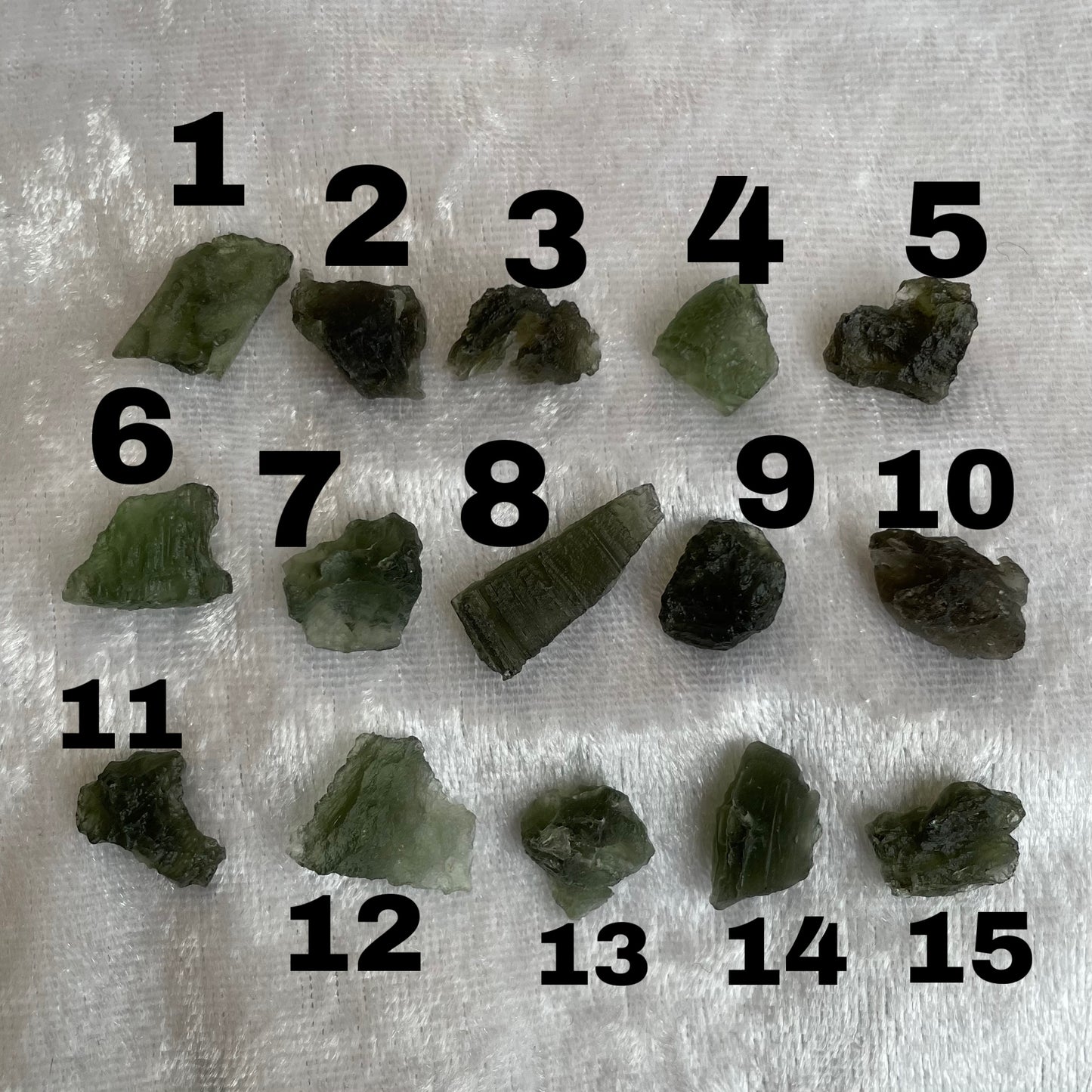 Natural Moldavite Pieces