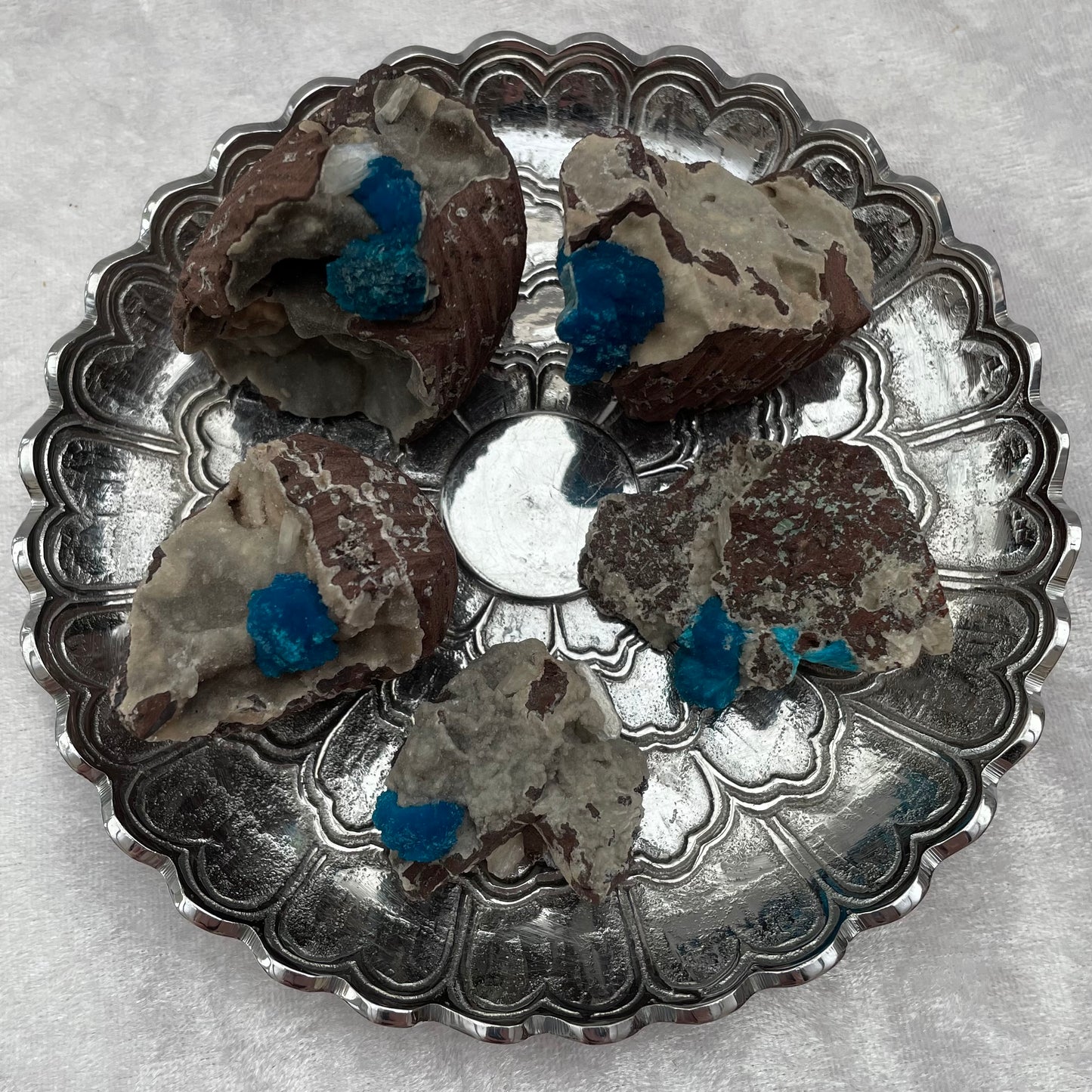 Cavansite on Heulandite Clusters