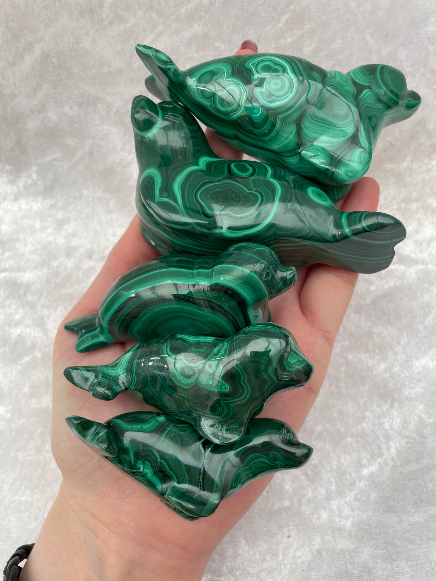 Malachite Seal Carvings