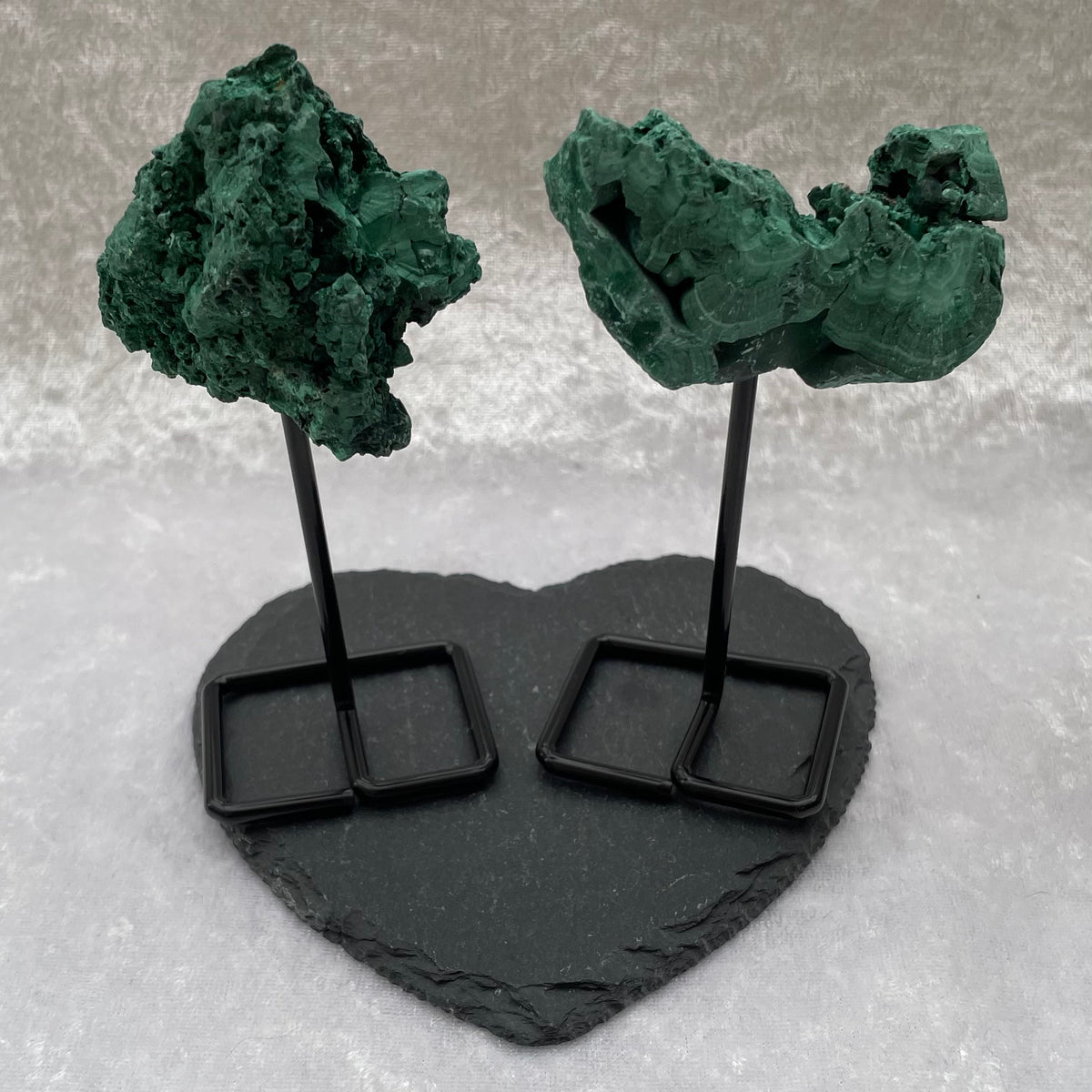 Rough Malachite on Stand