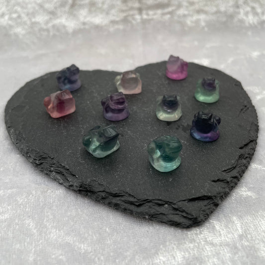 Mini Rainbow Fluorite Frogs