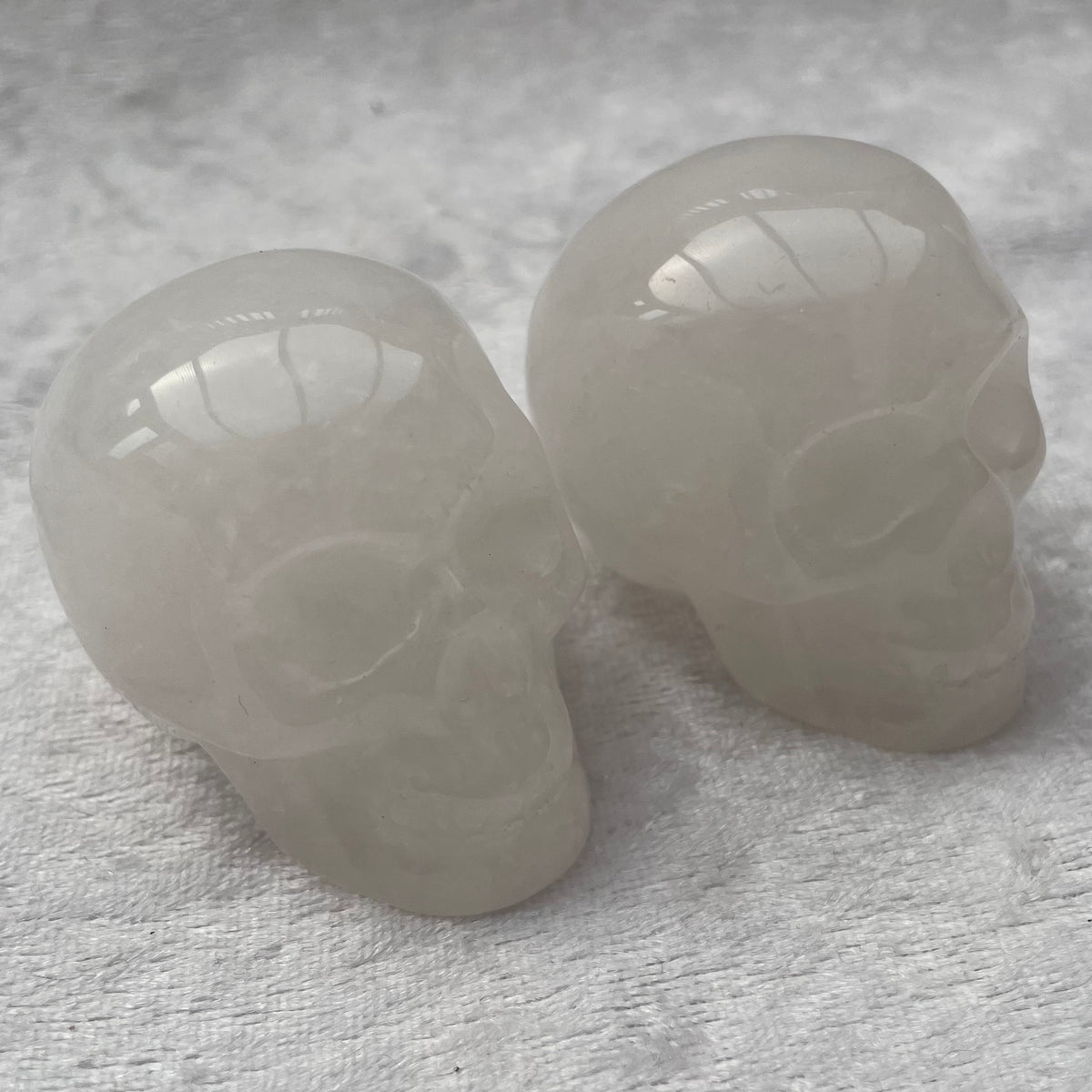 Clear Quartz Skull Carvings
