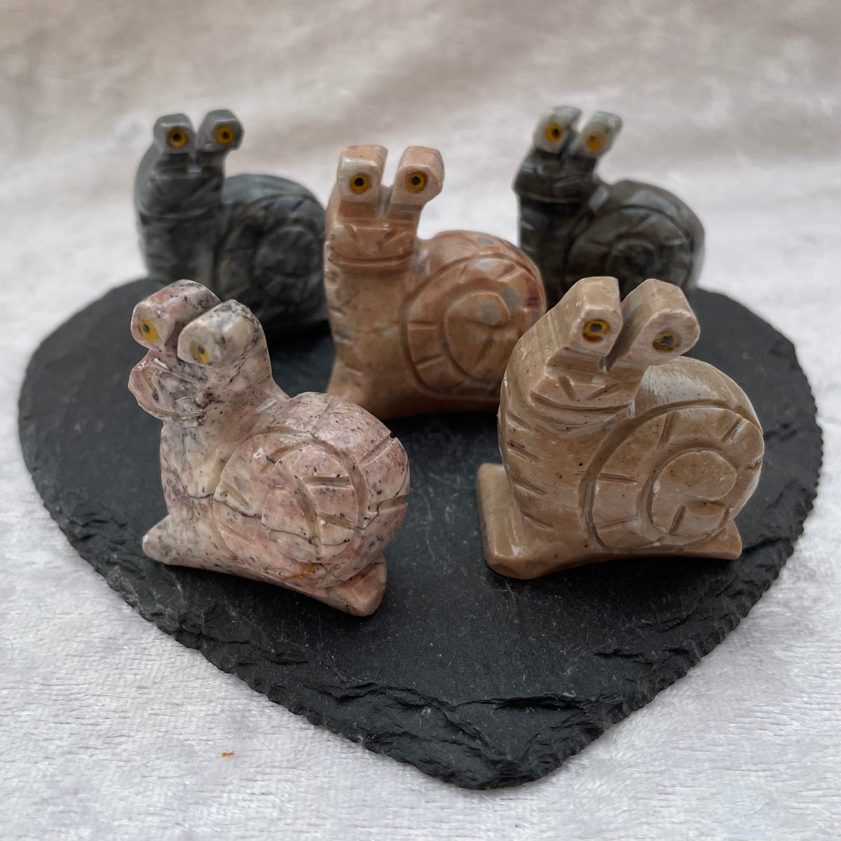 Soapstone Snail Carvings