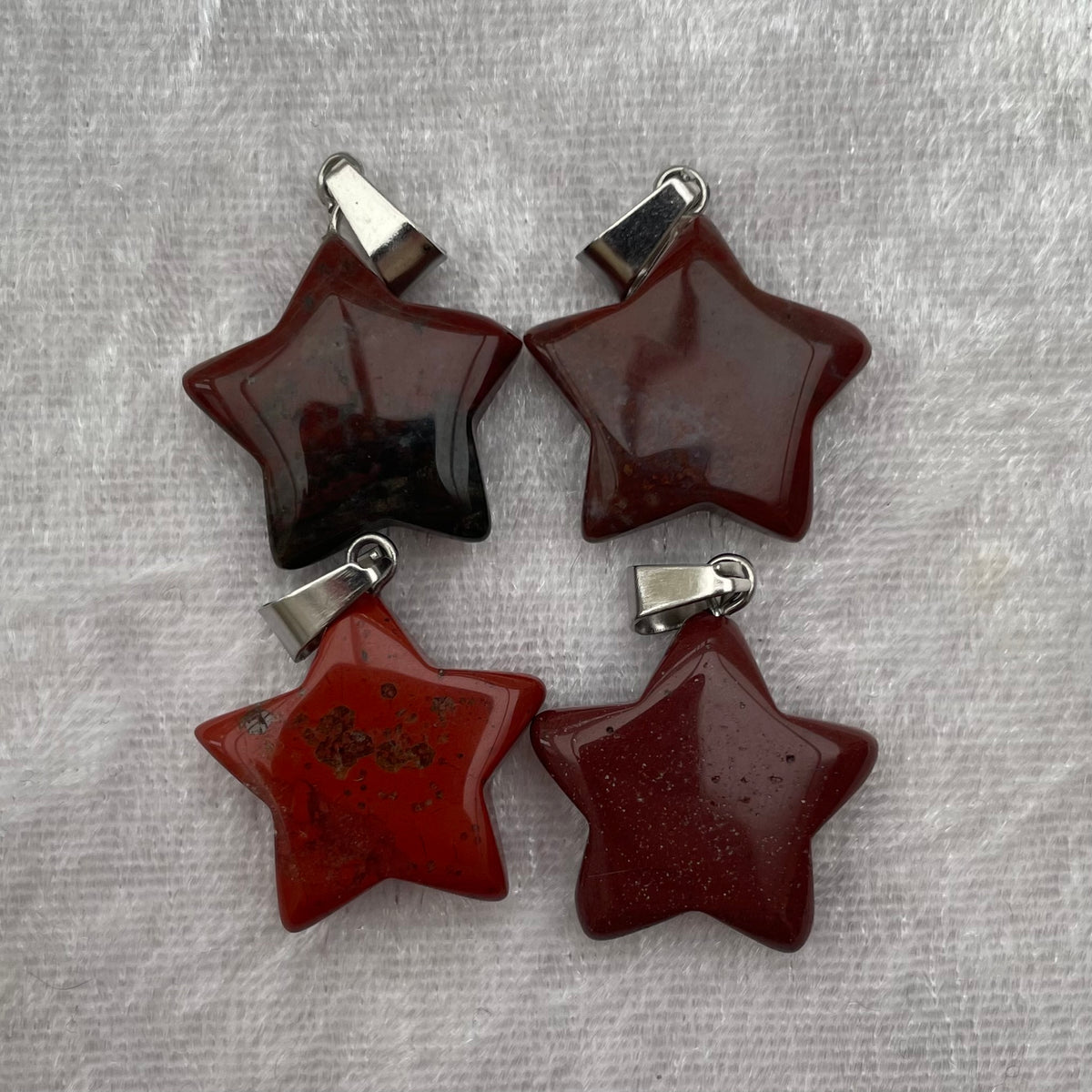 Red Jasper Star Pendants