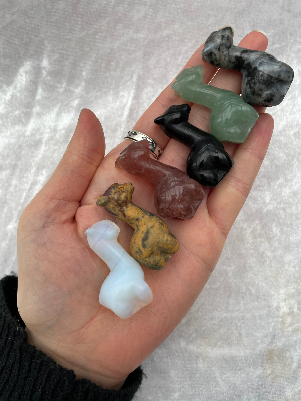 Crystal Llama Carvings
